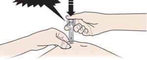 Reverso Guía de referencia de Ristempa: ESPAÑOL Abdomen Parte superior del muslo Lávese las manos cuidadosamente. Prepare y limpie el lugar de la inyección.