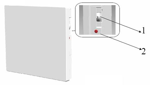 Partes (Fig 1) (Fig 2) (1)Control de Temperatura (2)Luz Indicaora de encendido CONTROL DE TEMPERATURA Para ajustar la temperatura ambiente deseada: gire el mando hacia la derecha hasta que se detenga