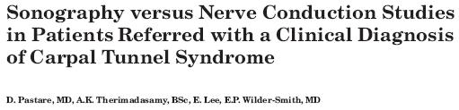 Estudios de conducción nerviosa (ECN) tienen mejor sensibilidad en el diagnóstico de STC Se puede considerar US como test de