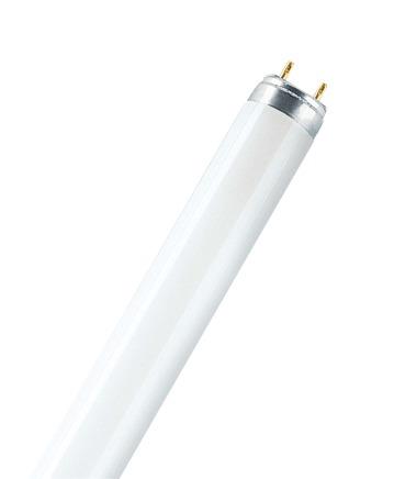 L 30 W/840 LUMILUX T8 Lámparas fluorescentes 26 mm tubular, con casquillo G13 Áreas de aplicación _ Edificios públicos _ Iluminación de oficinas _ Industria _ Comercios _ Supermercados y