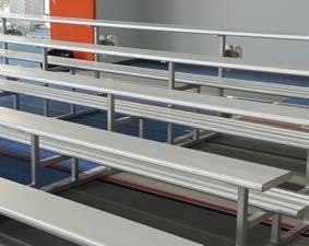 The complete construction of our versatile spectator stand is manufactured from aluminium.