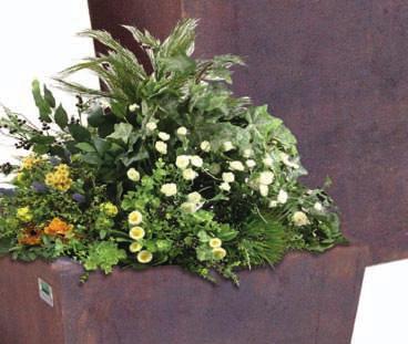 08 Planter made from Corten steel plate, designed to last main maintenance-free over time.