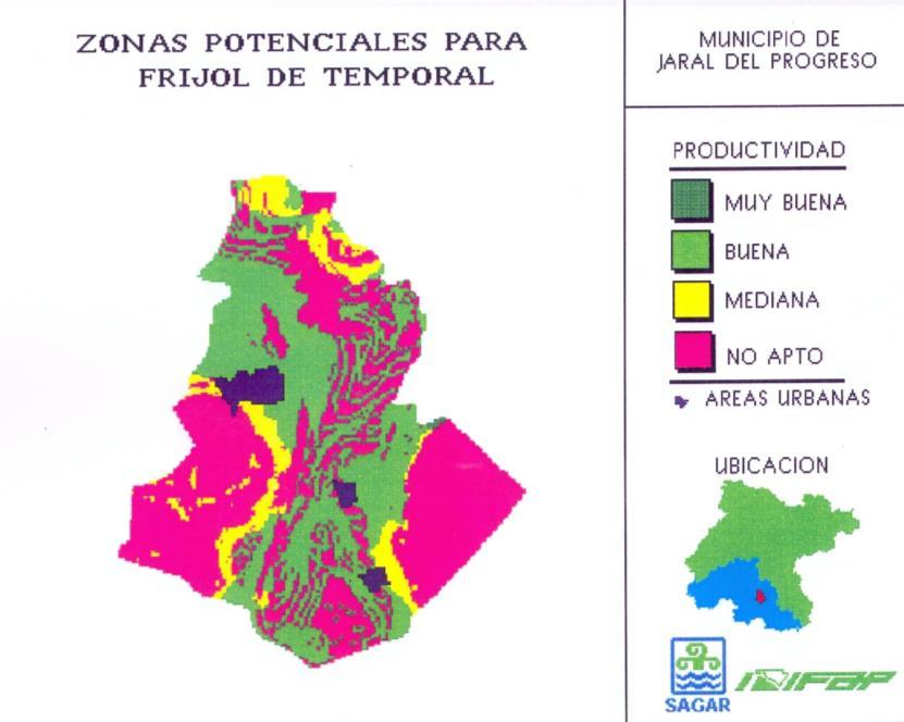 8.3. Imágenes de la Cartografía para cultivos básicos de Temporal con potencial productivo en el municipio de Jaral del Progreso, Gto. Figura 64.