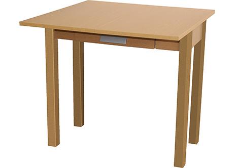 222 40/ PI-4 PAVIA Mesa de cocina tipo libro con armazón y encimera en madera laminada tono blanco. Opción de patas metálicas o en madera. x 40/ x cm.