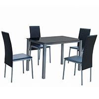 258 Los conjuntos Marsella-Lyon ofrecen la posibilidad de combinar mesa negra con sillas blancas y vicerversa.