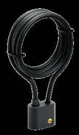 braided steel cable ombination lock 4 digit resetable combination Weather-resistant vinyl