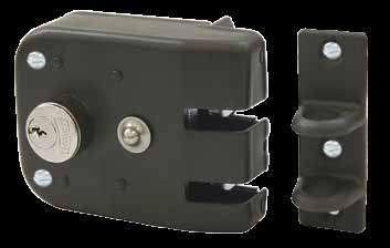 erraduras de Sobreponer Rim locks 4160 ackset de 60mm oble pestillo vertical Los pestillos se accionan con la llave por ambos lados l usar el botón de retén, los