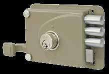 erraduras de Sobreponer Rim locks x 2 70 mm 984 ¼ ackset de 70 mm Para puertas de madera de 30 a 60 mm de espesor errojo de 2 golpes, accionado con la llave por ambos lados Pestillo tirador