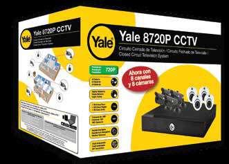 igital Yale TV 8720P VR H 720p 8 canales VR H 720p en tiempo real 8 canales Salida de video HMI / VG isco duro de 1 T preinstalado (compatible hasta 4 T) Visión remota vía smartphone / tableta / P