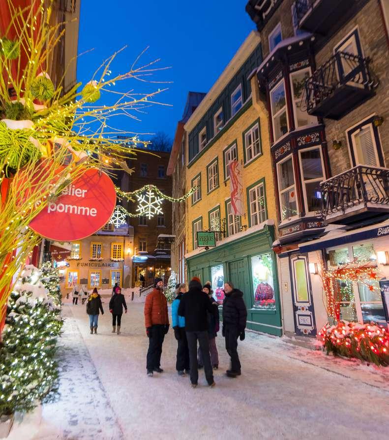 Día 5-31 de diciembre, Quebec [n3$3, Desayuno en el hotel. Por la mañana, visita de la ciudad de Quebec.