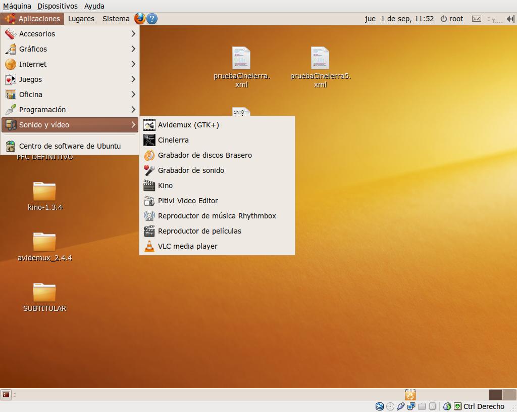 una imagen de VirtualBox con un Ubuntu 10.4 y todo el software instalado (ver ilustración 5).