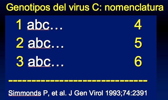 Genotipos Una misma especie viral (por ejemplo el virus C) contiene cepas que tienen variaciones estables en su genoma