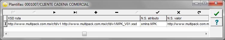Plantilla: Seleccionar el archivo ADD-METALSA-MPNP-140709.xsl 3. N.S. atributo: Se captura: xmlns:mpnp 4. N.S. valor: Se captura: http://www.metalsa.com.mx/addenda/mpnp 5.