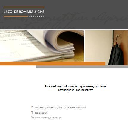 Comité de Redacción del Boletín Quincenal de Normas Legales Lazo, De Romaña & CMB