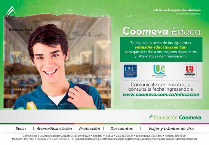 CONVENIOS NACIONALES Universidad Cooperativa de Colombia 10% de descuento en programas de pregrado, Diplomados y cursos de extensión.