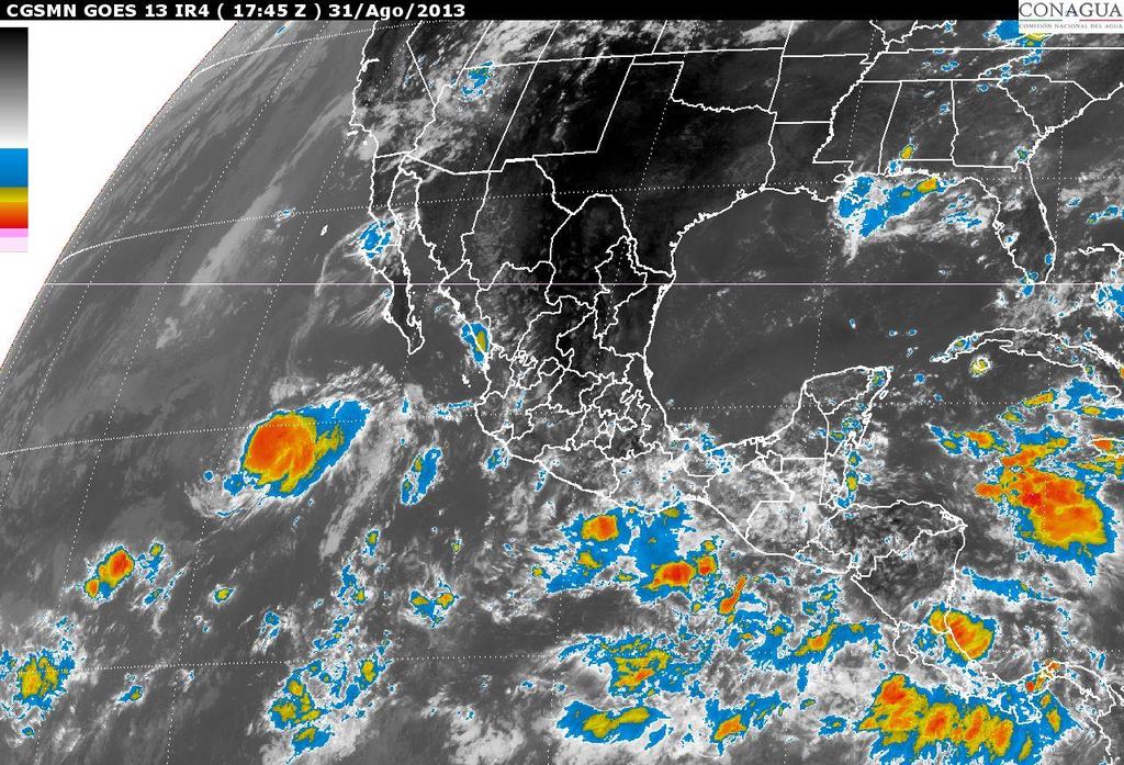 Imagen de satélite con la tormenta tropical Kiko del