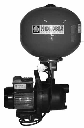 SERIE: GARDEN-24B Grupos de presión domésticos acumulador esférico 24 l 41 50 max. (l/min) Grupos de presión para el suministro automático de agua para viviendas.