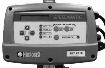 SERIE: SPEEDMATIC Controlador de bombas con variador de velocidad DESCRIPCION El cuadro SPEEDMATIC es un aparato compacto para el control de grupos de presión de hasta 3 bombas mediante un sistema