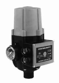 CONTROLADORES ELECTRONICOS DE PRESION Los controladores electrónicos de presión ordenan el arranque y paro automático de la bomba al abrir o cerrar, respectivamente, cualquier grifo o válvula de la