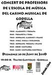 Musical El Verger ofrecerá un concierto Los profesores del Casino Musical de Godella ofrecen un concierto El próximo domingo 20 de junio, con motivo del final del curso se