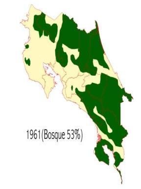 80 70 60 50 % Cobertura Forestal Costa Rica: