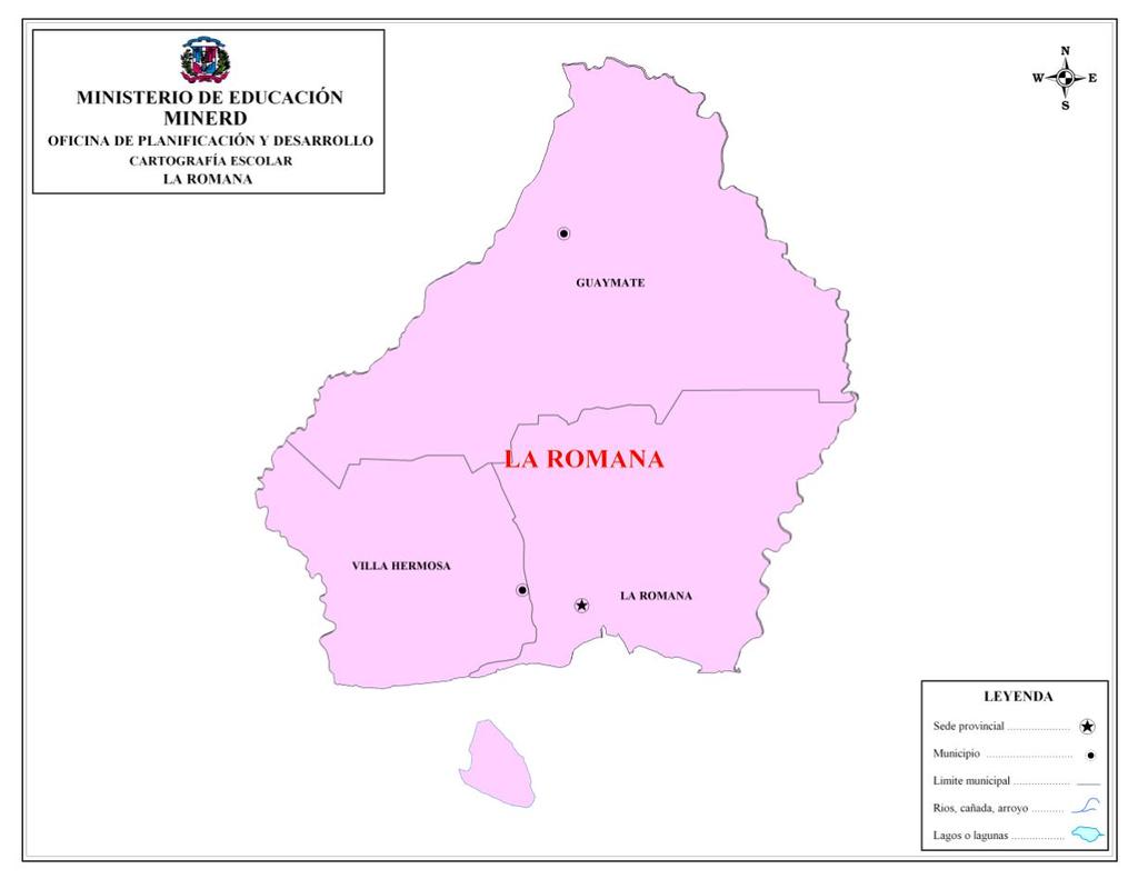 Provincia La Romana La provincia La Romana forma parte de la Región Yuma y cuenta con una superficie de 656.08 kilómetros cuadrados. Es la tercera de menor tamaño de toda la República.