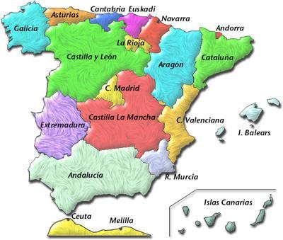 Andalucia Aragon Principado de Asturias Islas Baleares Canarias Cantabria