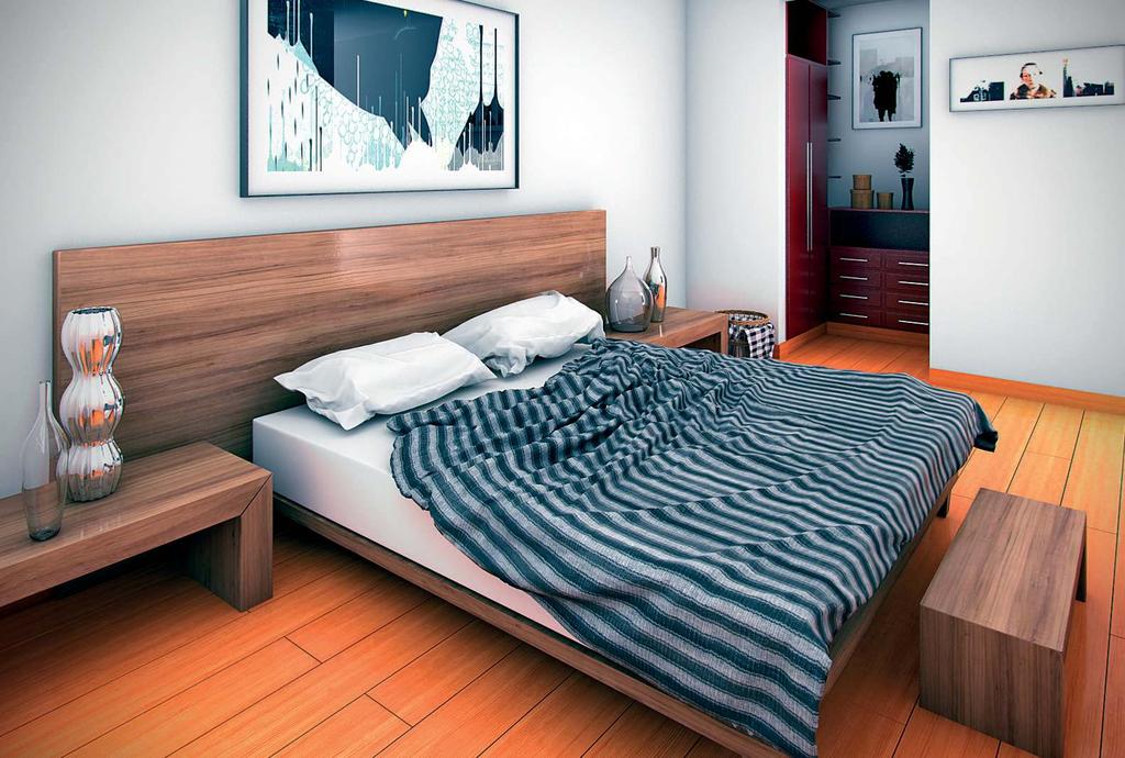 Dormitorio típico * Imágenes referenciales, los materiales y colores pueden variar según