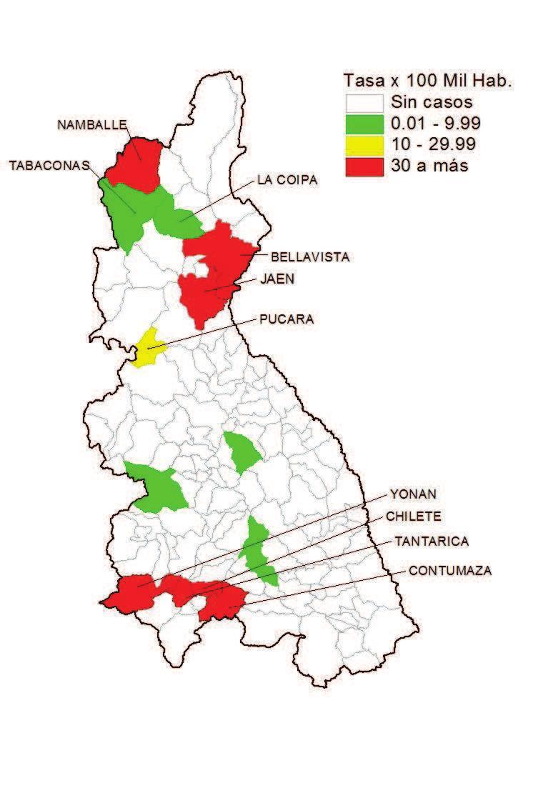 dengue por años Cajamarca 2013* 2017* Tipo Dx 2,013 2,014 2,015 2,016 2,017