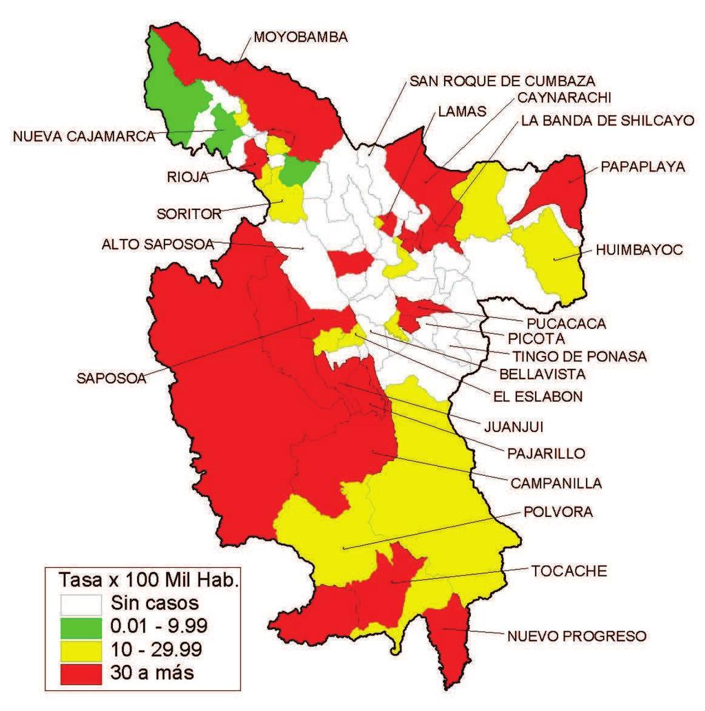 DENGUE: Departamento San Martín 2017* Curva de casos de dengue.
