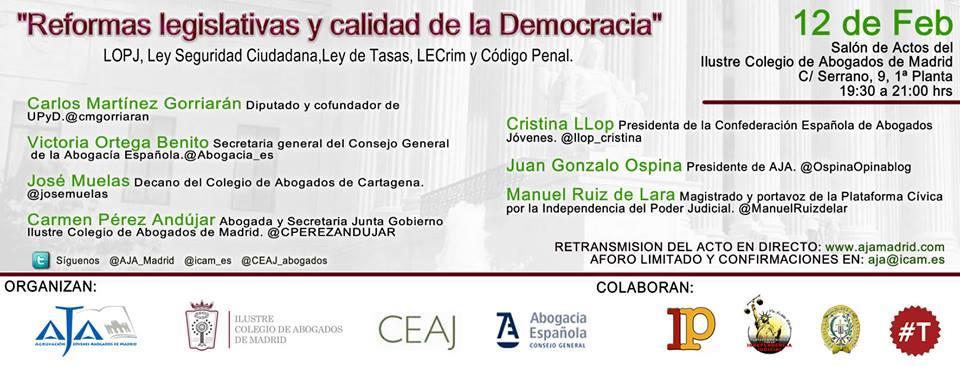 FEBRERO 2015 Reformas legislativas y calidad de la Democracia 12 de Feb.
