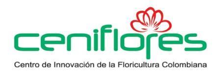 Ceniflores V Centro virtual para la Innovación en la floricultura, creado en 2004 Con proyectos en: