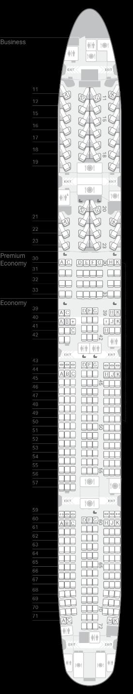 B777-300ER CONFIGURACIÓN MAD-HKG-MAD Características Asiento Economy Class B773ER Pitch ( Espacio entre asientos ) 81.