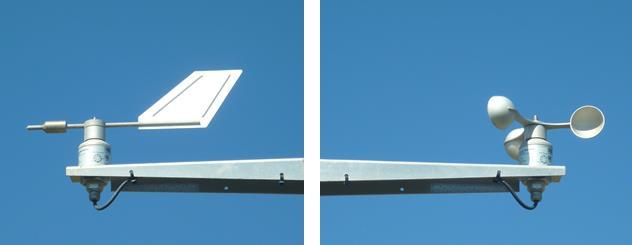 11 Figura 12. Fotografía de sensor de viento en buenas condiciones (de izquierda a derecha veleta y cazoletas).
