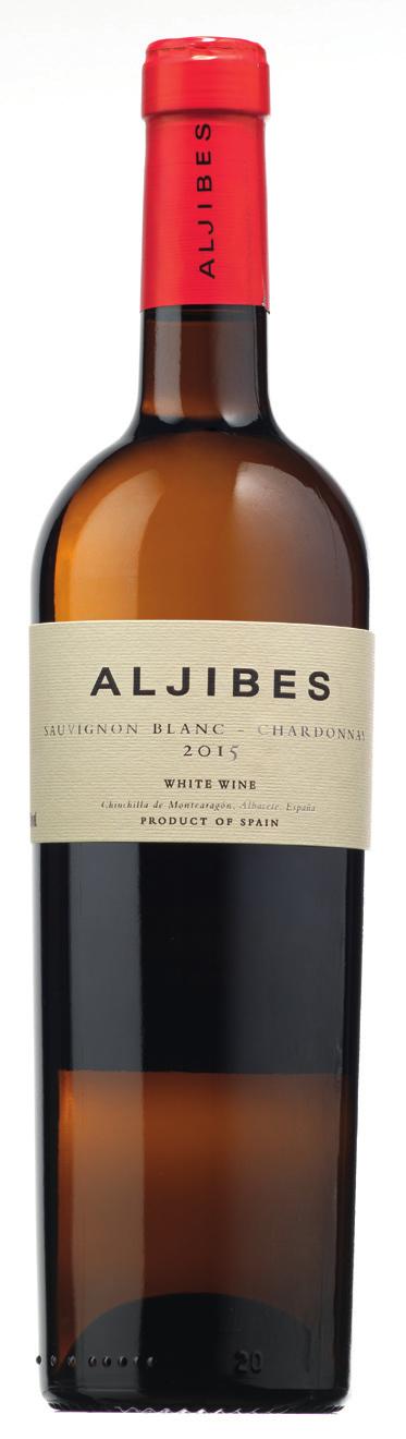 Vinos Blancos White Wines ALJIBES SAUVIGNON BLANC CHARDONNAY 2015 V.T. Castilla. Los Aljibes es un ambicioso proyecto familiar situado en Chinchilla de Montearagón (Albacete).