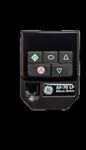 AF-70 LP Opciones y accesorios Teclado numérico remoto Descripción Tipo Código Variadores AF-7 Módulos de comunicación Teclado numérico de montaje remoto en puerta de armario.