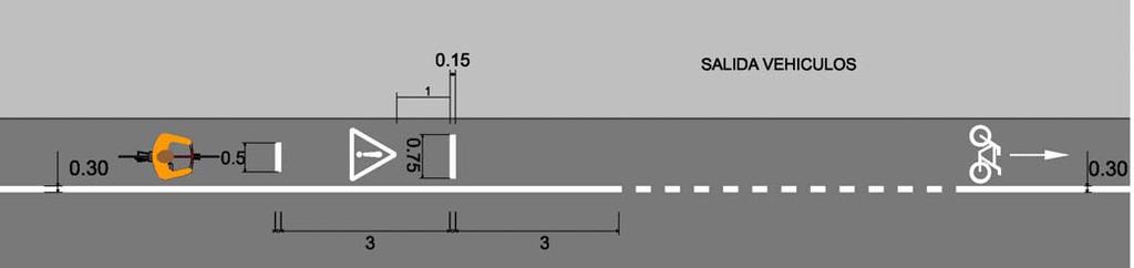 igualmente la señalización horizontal en el carril bici será la misma que la de los carriles de circulación para vehículos de motor. 4.3. ISTA BICI Figura 22. El Anexo I.