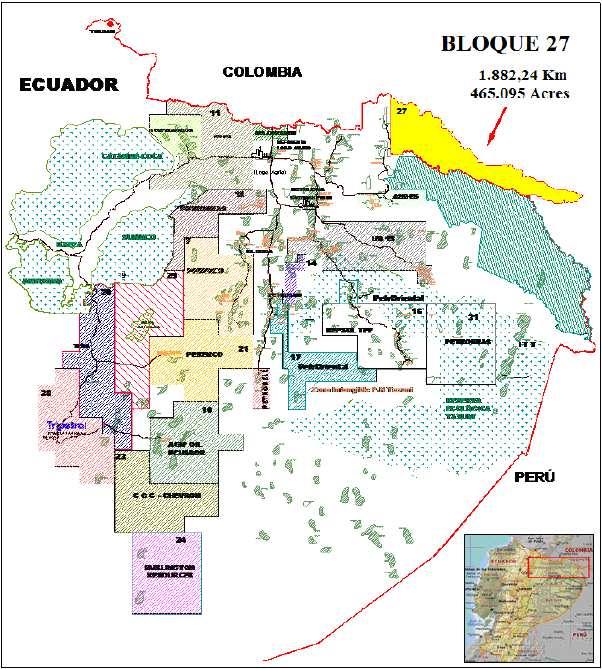 2 En agosto del 2008, tras un acuerdo con el Estado, Petroproducción asume la operación del Bloque 27, el cual estaba en manos de la compañía City Oriente Limited. 1.