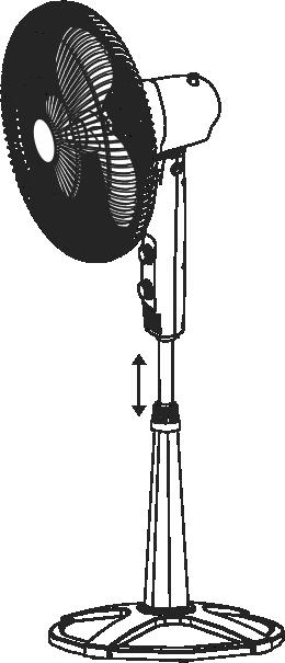 CONTROL DE OSCILACIÓN (ilustración 10) Todos los ventiladores KALLEY poseen un control que posibilita la oscilación continua, silenciosa y uniforme del aparato cuando lo desee.