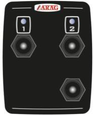 Opción cambio de mando: Ctra. Vella Petra-Manacor, km. 1,250 Caja de mando compacta. Cableado con conectores impermeables.