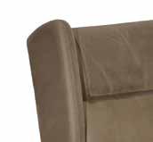 El sofá Doro ofrece confort adicional gracias a la continidad entre el asiento y el reposapiés.