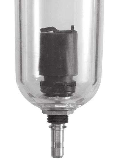 abierta) Vertical (± 5 º) 0...80 ºC (32...176 ºF) Sobre el vaso mediante anillo elástico plástico Cuerpo y válvula de plástico, sellos de goma resistentes al aceite Ø G1/8 Temperaturas de trabajo.