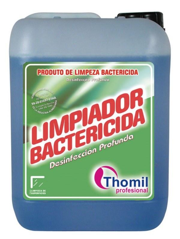 Limpiador bactericida 10 l. (212027) Desinfectante líquido con acción germicida que puede ser aplicado en todo tipo de superficies lavables y así conseguir una limpieza total.