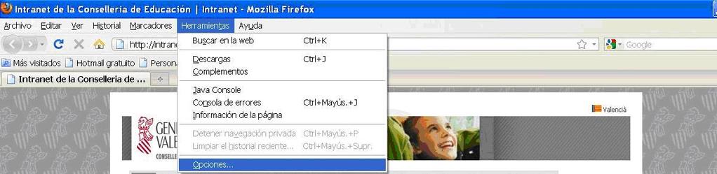 2.4. Registre del módul criptogràfic en Mozilla Firefox Este pas s'executarà en el cas que es vaja a utilitzar el navegador Mozilla Firefox per a accedir a servicis que requerisquen l'ús de la firma