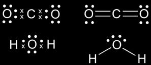Horretarako, molekula angeluarra izan behar du eta ez lineala. b) Bi kasutan, Lewis-en egiturak elektroi pare partekatugabekoak dituzte oxigeno atomotan.