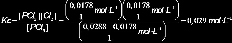 Orekan, presioa 2 atm dela jakinik, kalkulatu: a) PCl 5 -aren disoziazio-maila. (1,00) b) K p eta K c konstanteen balioak 250ºC-an.