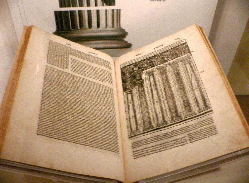 Legado de Vitrubio 1414 Poggio Blacciolini descubre en el Monasterio de Saint Gall manuscrito vitrubiano 1494-1ª Edición 1521 Traducción de