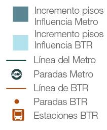 METRO Influencia BRT Línea de