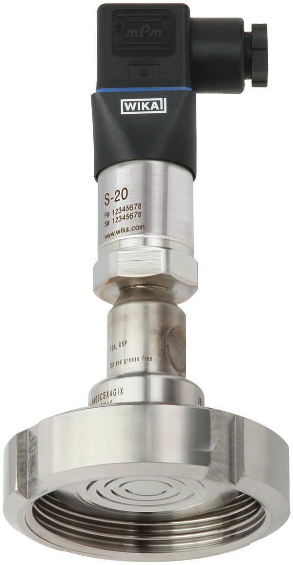 Sistemas de separadores Sensor de presión de alta calidad con sello separador Para aplicaciones sanitarias Modelo DSS18T, con conexión para la industria láctea Hoja técnica WIKA DS 95.