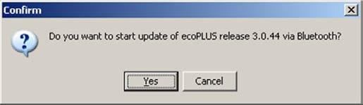 En el menú Archivo, seleccione Start ecoplus update manually (Iniciar